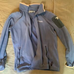 sweater light blue zip up